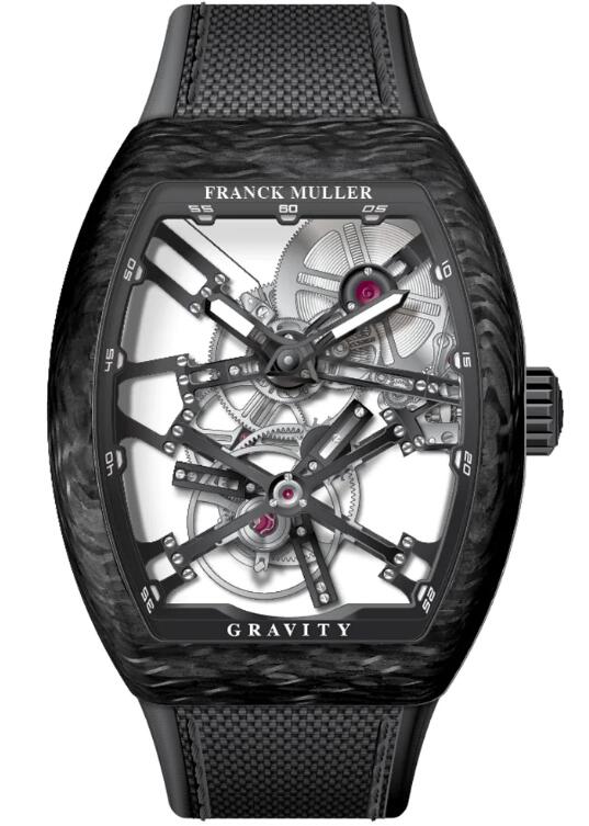 Best FRANCK MULLER Vanguard Gravity Skeleton Tourbillon Carbon V 45 T GR CS SQT CARBONE (NR) (NR.BLC) Replica Watch